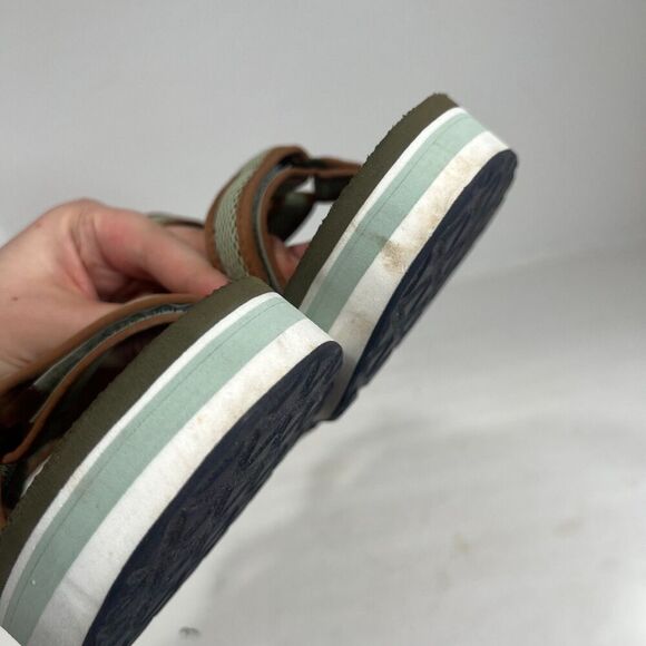 Teva Women's Flatform Universal Mesh Sandals Green Platform Sandals Size 10 - Picture 8 of 8